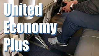 Economy Plus Seating on United Airlines Review [upl. by Frechette]