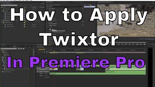 How to apply the Twixtor Effect in Premiere Pro [upl. by Aniala]