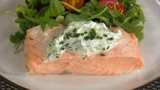 Poached Salmon with Dijon Dill Sauce [upl. by Nossaj]