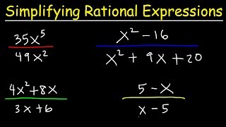 Simplifying Rational Expressions [upl. by Laehcor]