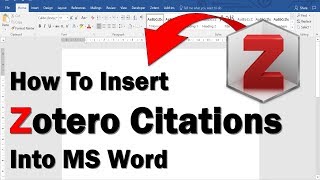 How To Insert Zotero Citations Into Microsoft Word [upl. by Drawets]