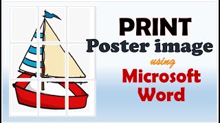 How to print enlarge images into multiple pages using microsoft word for beginners [upl. by Ardyaf]