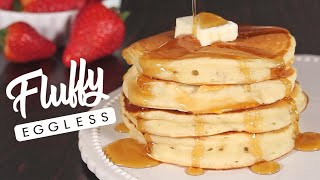 Eggless Fluffy Pancakes  Easy One Bowl  How Tasty Channel [upl. by Suivatnod]