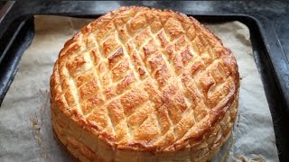 EASY GALETTE DES ROIS Recipe  Sweet Almond Filling  Epiphany Cake [upl. by Aikehs]