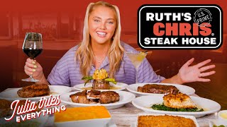 Trying 29 Of The Most Popular Dishes From Ruths Chris Steak House  Delish [upl. by Ier]