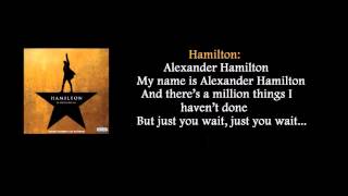 Hamilton  Alexander Hamilton lyrics [upl. by Vedetta]