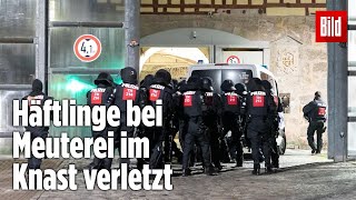 Gefängnismeuterei Polizei stürmt Knast in Thüringen  JVA Untermaßfeld [upl. by Yttak]